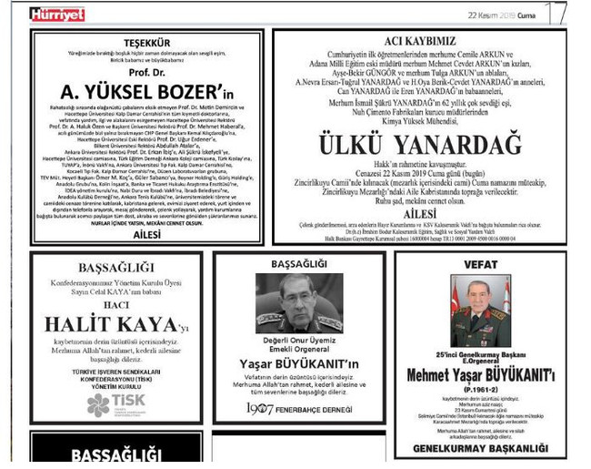 TSK'dan Yaşar Büyükanıt için dikkat çeken ilan! - Resim : 1