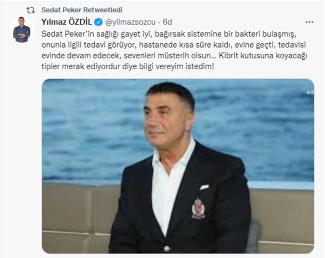 Hastaneye kaldırılan Sedat Peker'in sağlık durumuyla ilgili Yılmaz Özdil'den açıklama - Resim : 2