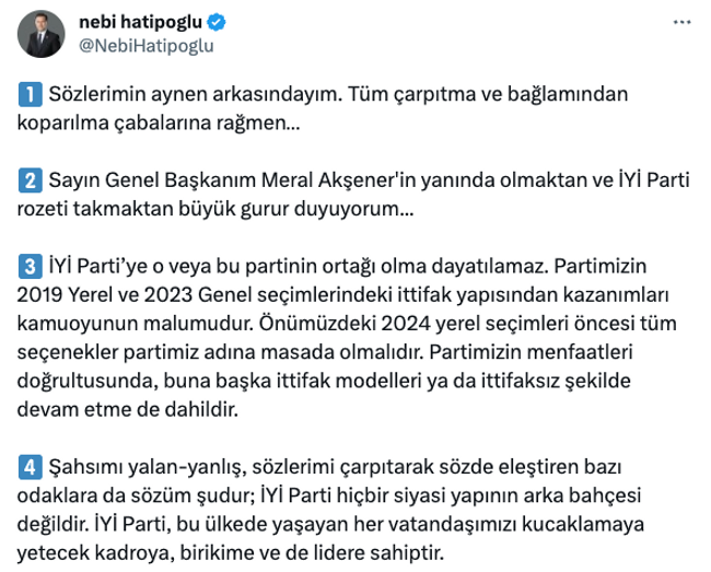 İYİ Parti, Cumhur İttifakı'na mı katılıyor? Kafa karıştıran paylaşım… - Resim : 1