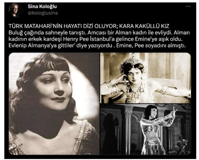 Türk Mata Hari'nin hayatı dizi oluyor! "Kara Kaküllü Kız..." - Resim : 1