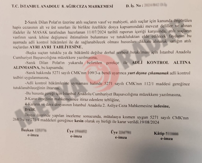 Sosyal medya fenomeni Dilan Polat için tahliye kararı - Resim : 3