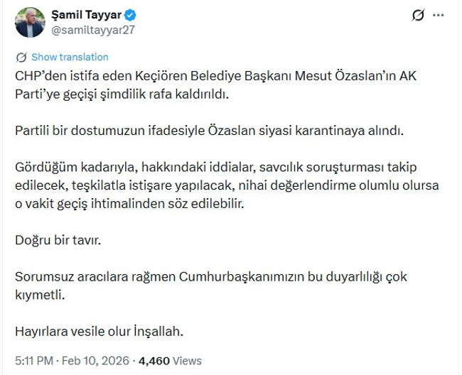 AKP kapıları kapattı... Şamil Şamil Tayyar duyurdu: Özarslan karantinaya alındı! - Resim : 3