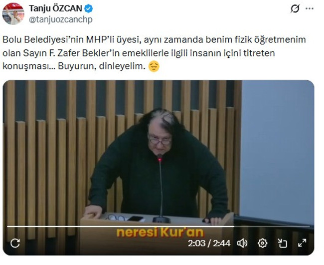 MHP’li üyenin emekli isyanı gündem oldu! Tanju Özcan paylaştı! - Resim : 1