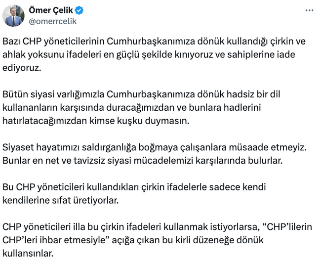 AK Parti’den ‘CHP yöneticilerine’ sert çıkış! ‘Hadlerini hatırlatacağız…’ - Resim : 1