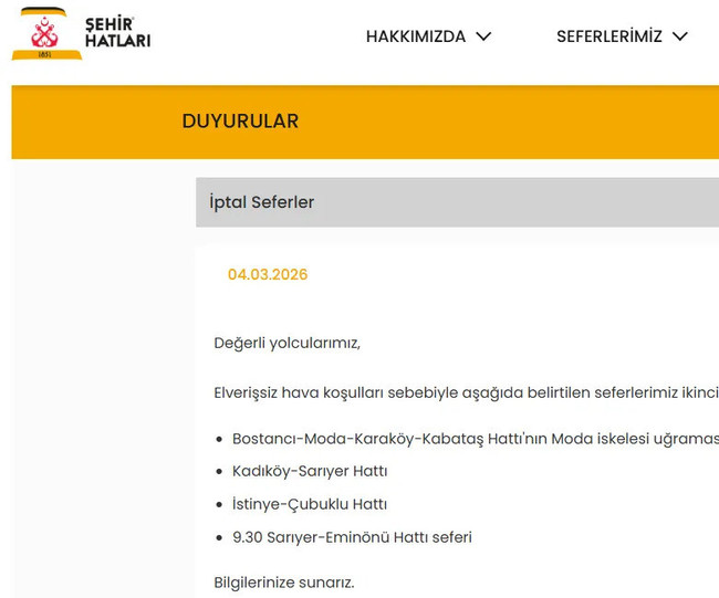 İstanbul'da vapur seferleri iptal - Resim : 1