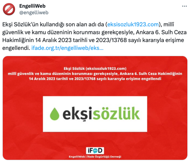 Mahkemeden Ekşi Sözlük’e yine erişim engeli! ‘Milli güvenlik ve kamu düzeninin…’ - Resim : 1