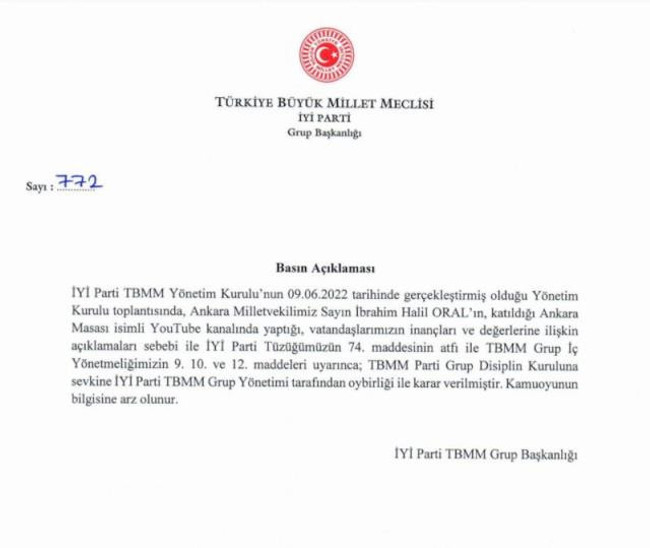 Kılıçdaroğlu'na yönelik "Alevi" sözleri tartışma yaratan İYİ Parti'li vekil disipline sevk edildi - Resim : 2