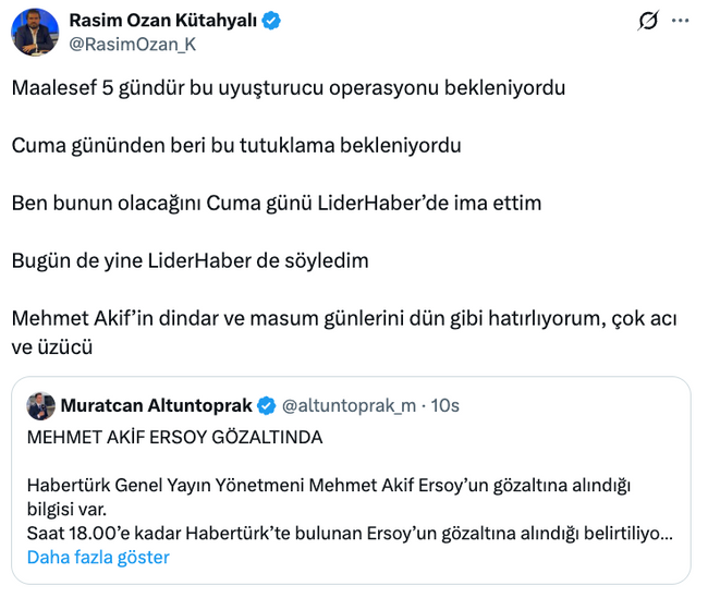 Rasim Ozan Kütahyalı'dan çarpıcı Mehmet Akif Ersoy çıkışı! 'Çok daha büyük isimler var…' - Resim : 2