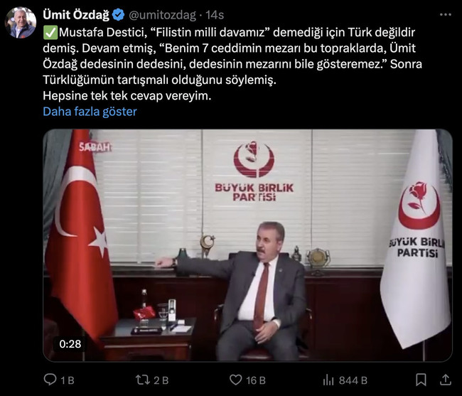 Özdağ'dan Destici'ye Ziya Gökalp'li çok ağır yanıt! ‘Soyca Türk olsa da ‘piçtir’, Türk değil!’ - Resim : 1