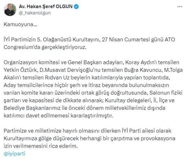 İYİ Parti'den olağanüstü kurultay için 'izleyici' kararı - Resim : 1