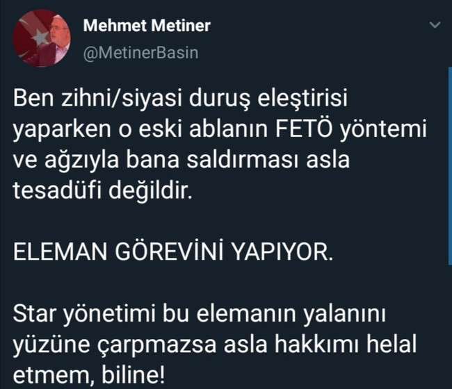 Mehmet Metiner'den Star gazetesi yönetimine çağrı: "Bu elemanın yalanını..." - Resim : 7