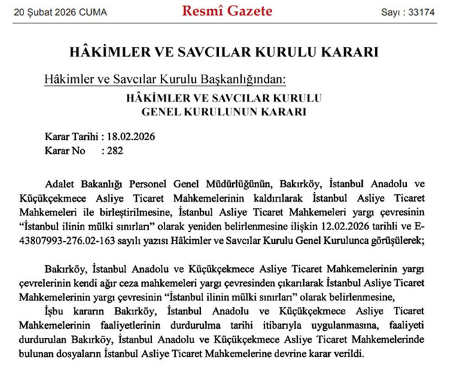 HSK'dan ticari mahkeme kararı: Tek çatı altında toplanıyor! - Resim : 1