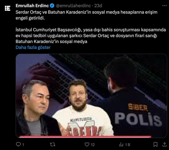 "Hesabını kapattı" denmişti! Serdar Ortaç'ın hesaplarına erişim engeli getirilmiş! - Resim : 1