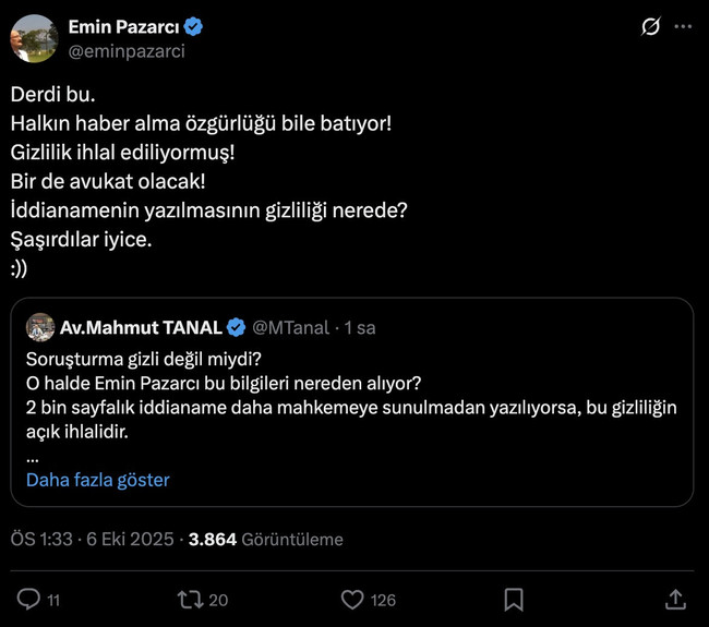 Akşam yazarı sızdırdı CHP'li Tanal isyan etti: Soruşturma gizli değil miydi? - Resim : 2