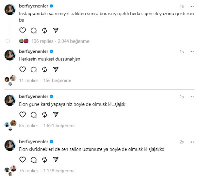 Threads paylaşımları Esen Yenenler'i sinirlendirdi: "Böyle bir tip mi olacaksın?" - Resim : 1