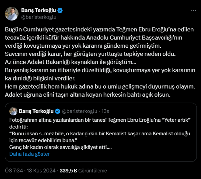 Teğmen Ebru Eroğlu’na cinsel saldırı tehdidi: Takipsizlik kaldırıldı - Resim : 1