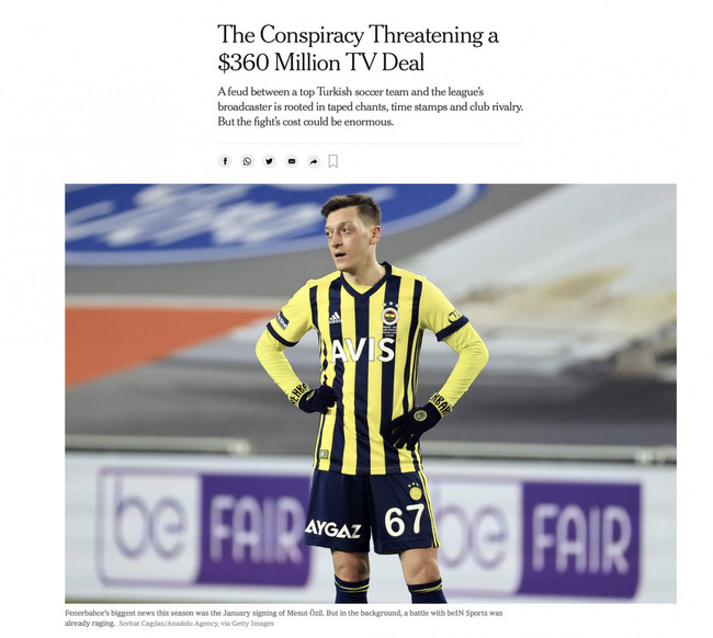 Fenerbahçe ve beIN tartışması New York Times'ta! - Resim : 1