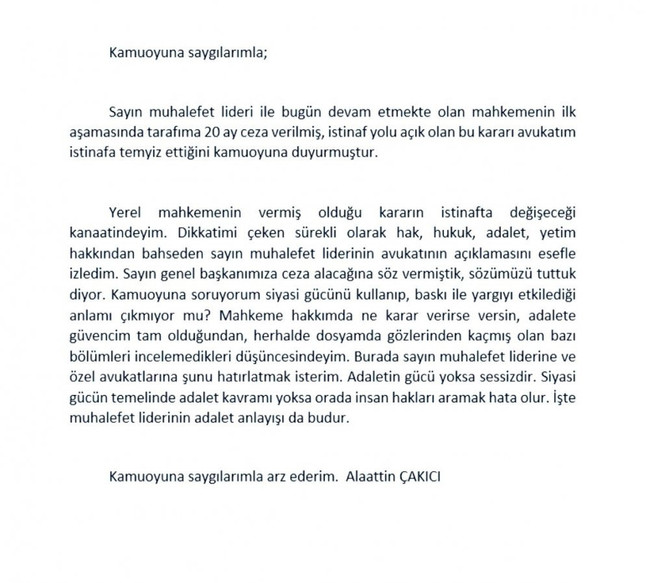 Hapis cezası alan Alaattin Çakıcı'dan ilk açıklama! "Mahkeme hakkımda ne karar verirse versin..." - Resim : 2