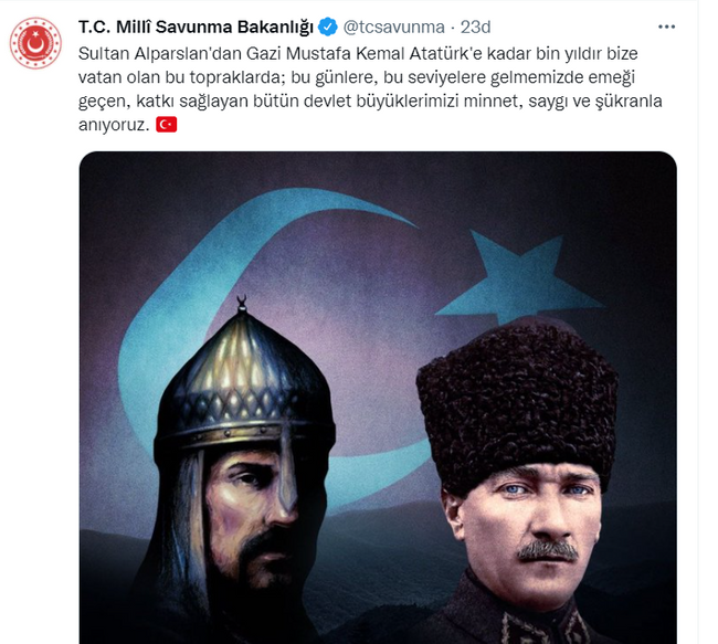 MSB'den dikkat çeken 'Atatürk' paylaşımı - Resim : 1