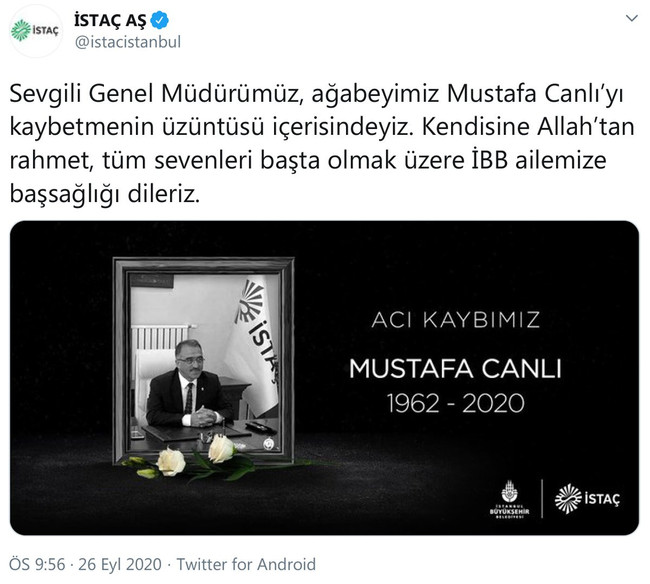 İSTAÇ Genel Müdürü Mustafa Canlı coronadan vefat etti - Resim : 2
