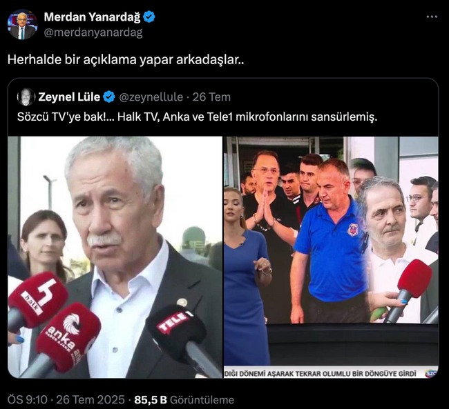 Merdan Yanardağ’dan Sözcü TV’ye sansür tepkisi! ‘Herhalde bir açıklama yaparlar…’ - Resim : 3