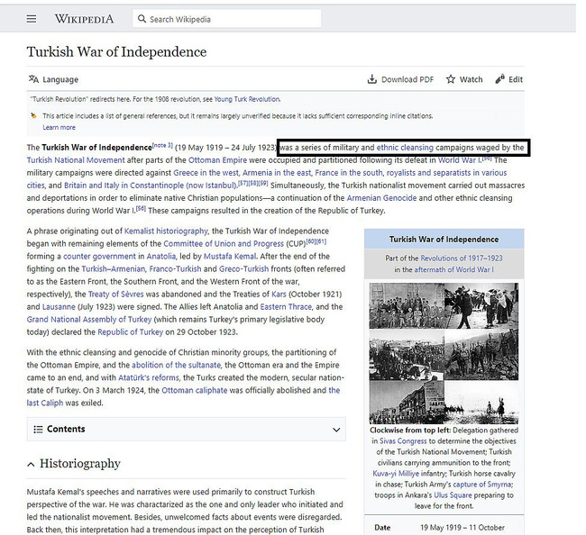 Wikipedia’da Türk Kurtuluş Savaşı skandalı! - Resim : 2