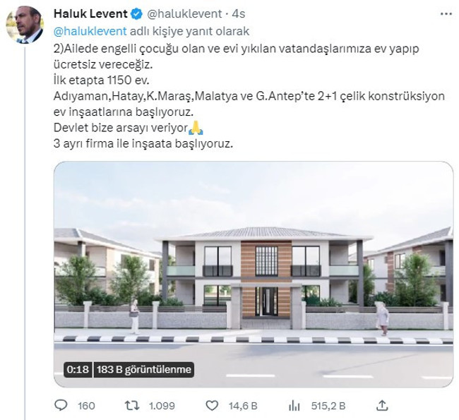 Haluk Levent depremzedeler için son projesini duyurdu: "3 firma ile 6 ayda teslim edeceğiz" - Resim : 2