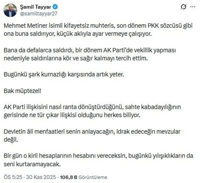Gerilim tırmandı! AKP’li iki isim arasında karşılıklı yaylım ateşi! - Resim : 2