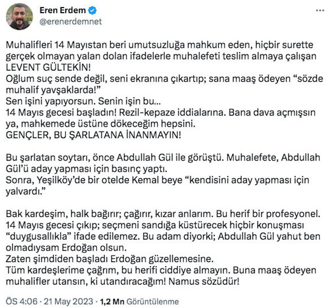 Eren Erdem ile Levent Gültekin birbirine girdi! ‘Bu şarlatana inanmayın…’ - Resim : 2