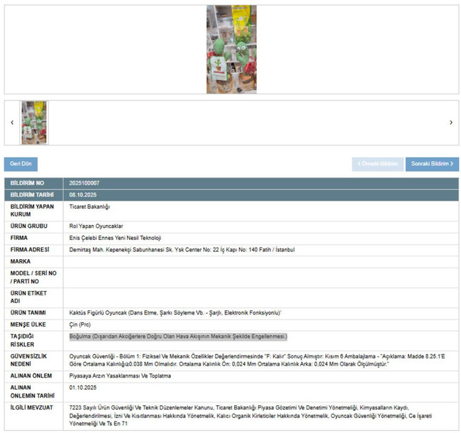 Sosyal medyada popüler olan o oyuncak raflardan kalktı! Bakanlık nedenini açıkladı… - Resim : 2