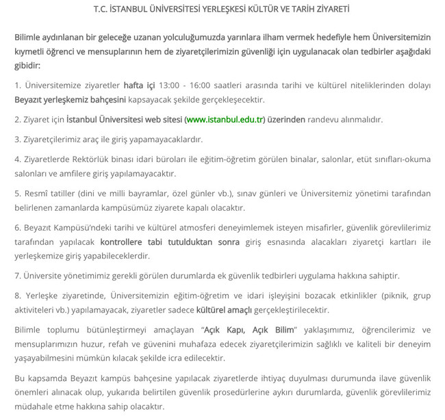 İstanbul Üniversitesi’nden ‘kısmi’ geri adım! Kampüsü halka açmaya devam edecek… - Resim : 1