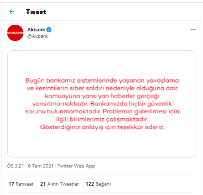 Akbank siber saldırıya mı uğradı? - Resim : 1