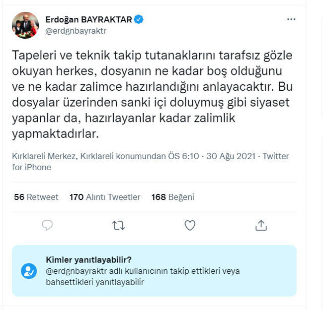 Erdoğan Bayraktar'dan yeni açıklama! 'Tarafsız gözle okuyan herkes...' - Resim : 1