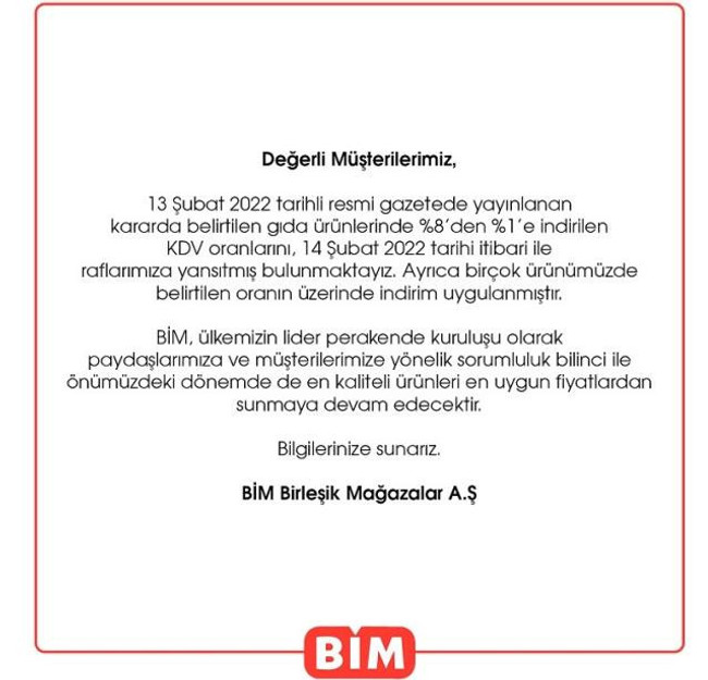 Zincir marketler yüzde 7'lik KDV indirimini etiketlerine yansıttıklarını açıkladı - Resim : 3
