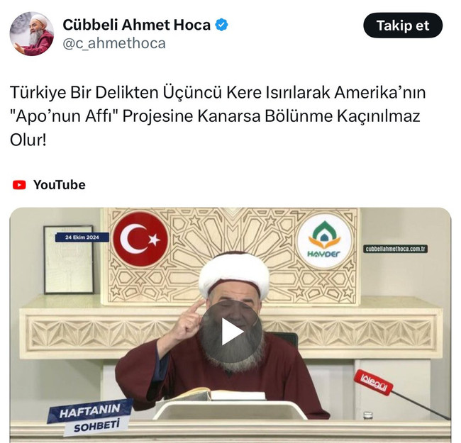 Cübbeli Ahmet, Çakıcı ile neler konuştuğunu anlattı: Alaattin abi mütefekkir öyle şeyler biliyor ki… - Resim : 4