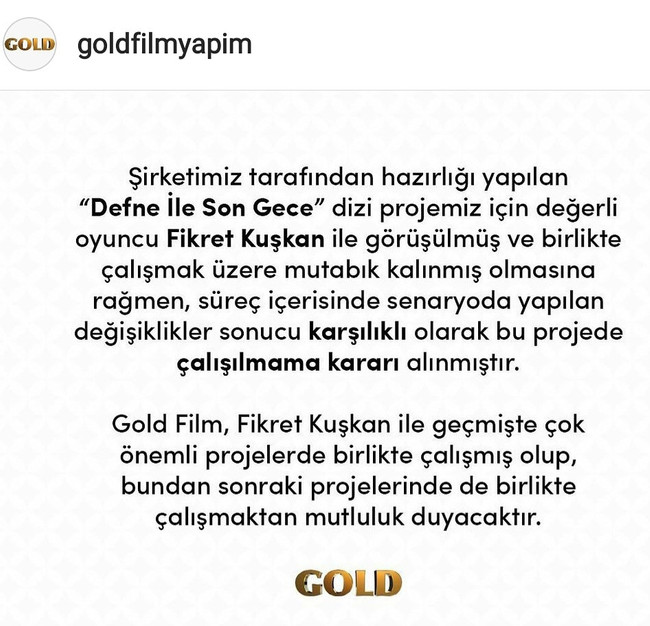 Defne ile Son Gece dizisinde flaş değişiklik! Fikret Kuşkan neden kadrodan çıkartıldı? - Resim : 1