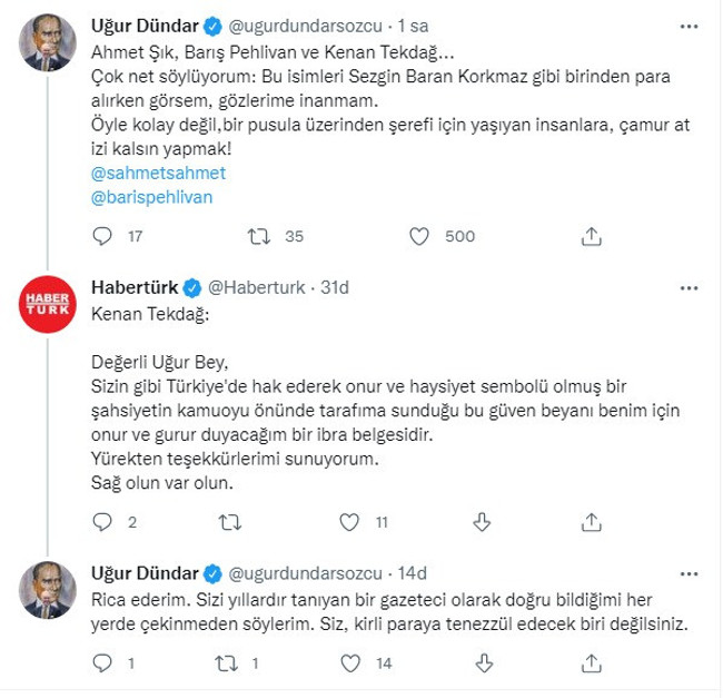 Uğur Dündar'dan SBK listesindeki 3 isme 'güven beyanı'! Kenan Tekdağ'dan teşekkür mesajı! - Resim : 1