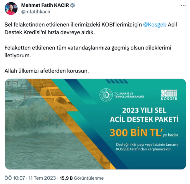 Selden etkilenen iller için ‘Acil Destek Kredisi! 300 bin liraya kadar… - Resim : 1