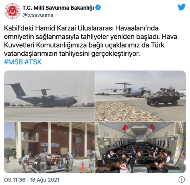 MSB: Kabil'de tahliyeler yeniden başladı - Resim : 1