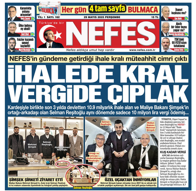 Nefes gazetesi gözler önüne serdi: ‘İhale kralı’ Selman Reşitoğlu ‘vergi cimrisi’ çıktı! - Resim : 1