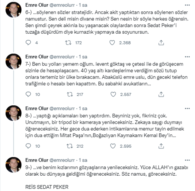 Sedat Peker'den yeni Levent Göktaş açıklaması! "Beni aradılar..." - Resim : 3