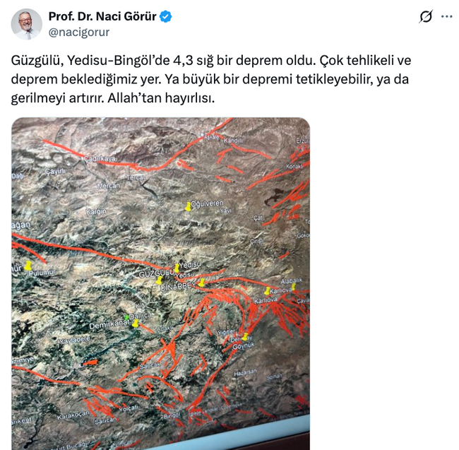 Naci Görür'den Bingöl'deki deprem sonrası önemli uyarı! 'Çok tehlikeli...' - Resim : 2