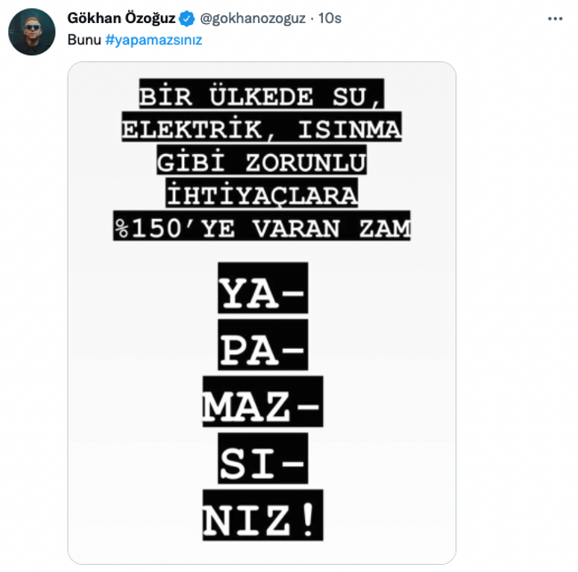 Gökhan Özoğuz’dan faturalara gelen zamlara tepki! ‘Bunu yapamazsınız…’ - Resim : 1