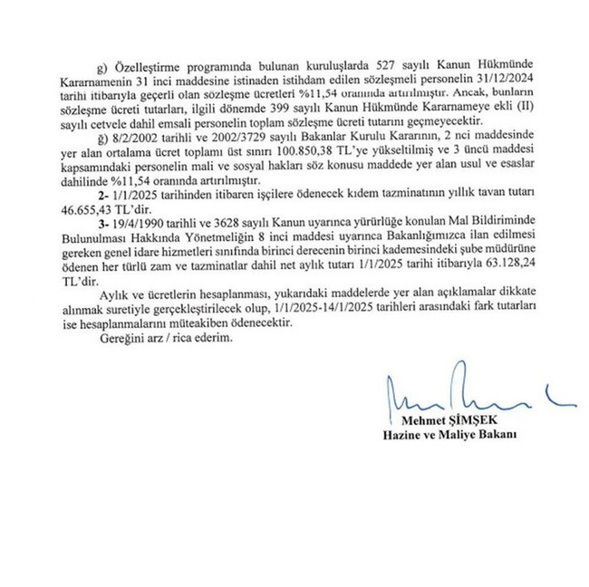 Emekli ve memur zammı kesinleşti! Mehmet Şimşek imzayı attı… - Resim : 2
