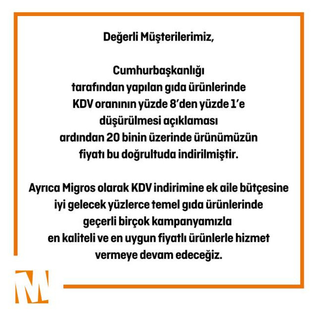 Zincir marketler yüzde 7'lik KDV indirimini etiketlerine yansıttıklarını açıkladı - Resim : 1