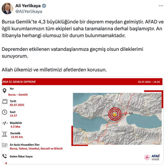 AFAD duyurdu: Bursa’da korkutan deprem! İstanbul’da da hissedildi… - Resim : 2