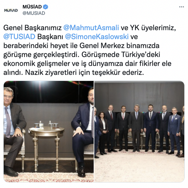 MÜSİAD ve TÜSİAD başkanları bir araya geldi - Resim : 1