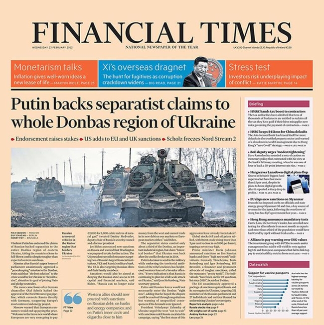 Dış basında manşetler yaptırımlara ayrıldı! 'Boris; deli Vlad'ı durdur!' - Resim : 6