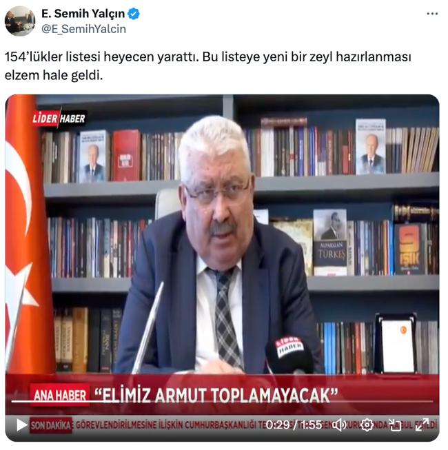 Semih Yalçın paylaştı: 154 kişilik listeye ek geliyor! 'Elzem hale geldi…' - Resim : 1