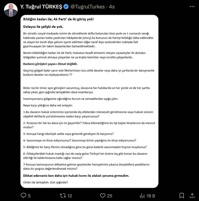 AK Partili Tuğrul Türkeş'ten partisine Osman Kavala soruları - Resim : 1